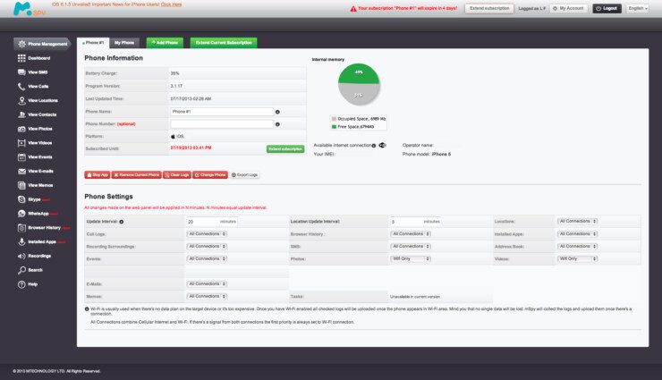 mSpy Parental Control