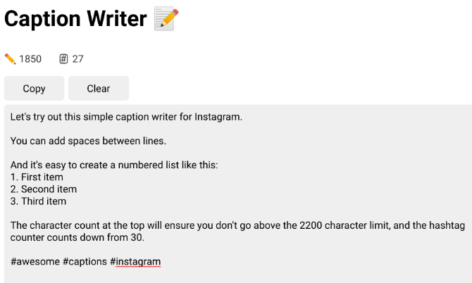 Caption Writer