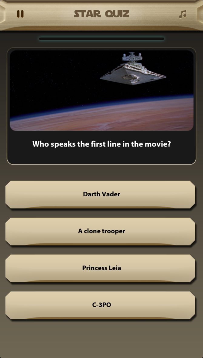 Trivia – Star Wars Edition: Galaxy Quiz
